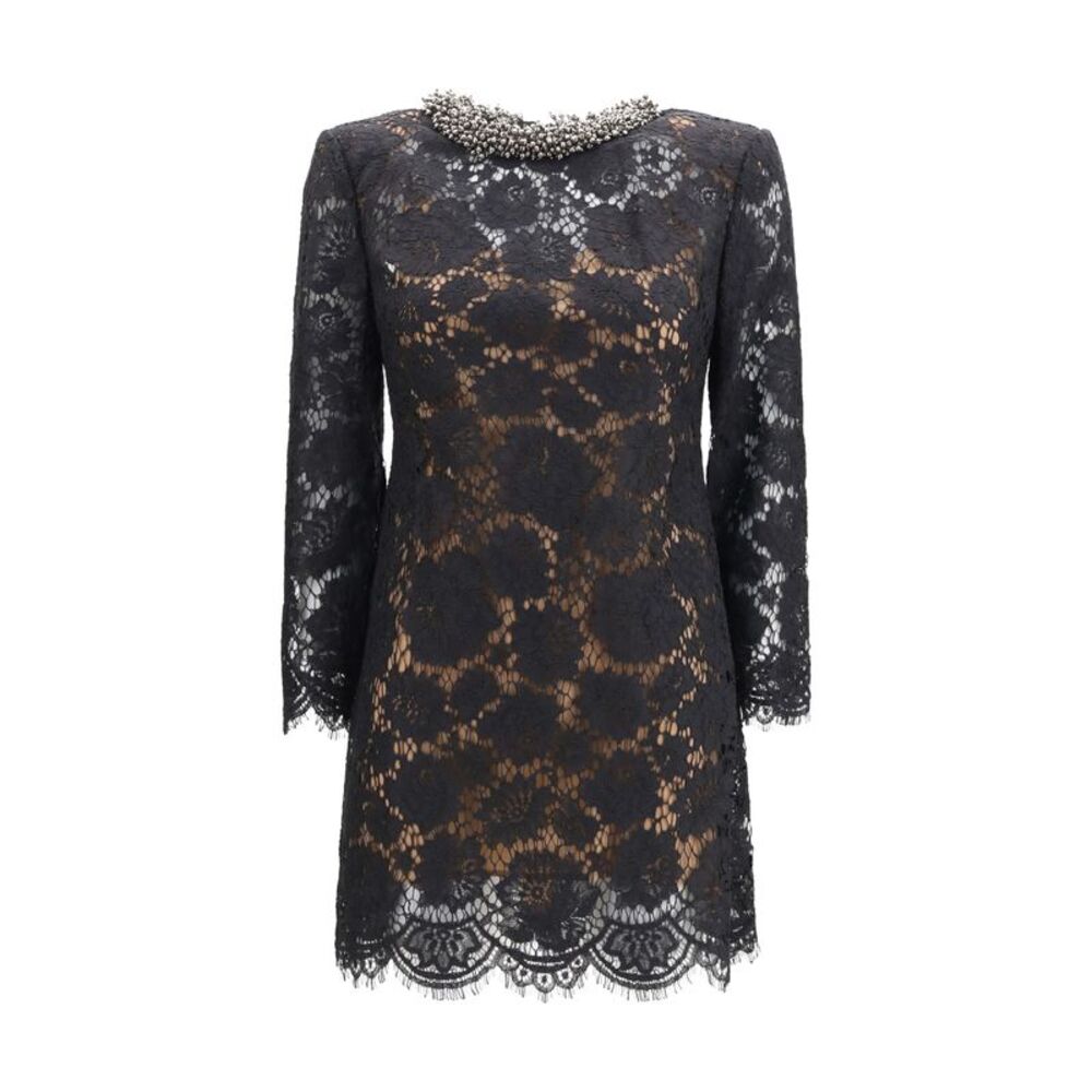 Self-Portrait Women Lace Long Sleeve Mini Dress